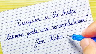 Real Quotes by Jim Rohn | Super clean handwriting | Beautiful English Cursive handwriting EP75