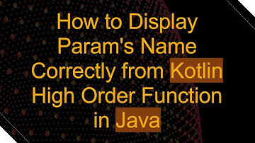 How to Display Param