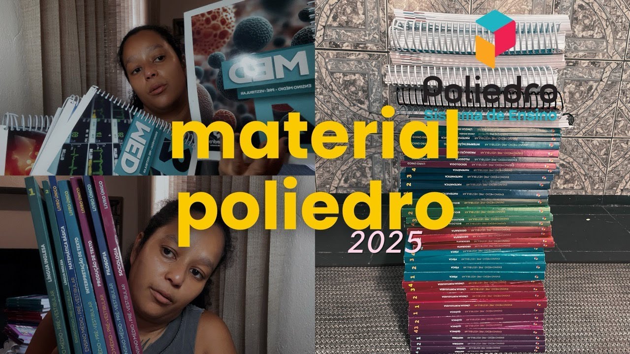 como estudar pelo material do poliedro + tour pela coleção completa 2025 turma med