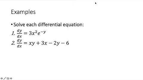 7.4 Exponential Change and Separable Differential Equations part 1