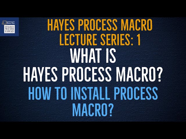 1. What is Hayes Process Macro? How to Download and Install Process Macro in SPSS?