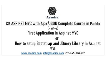 First Project in Visual Studio 2019  | Add Bootstrap Jquery Library | Asp.net MVC AJAX/JSON