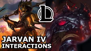 Jarvan IV Interactions with Other Champions | SION KILLED FORMER JARVAN | League of Legends Quotes