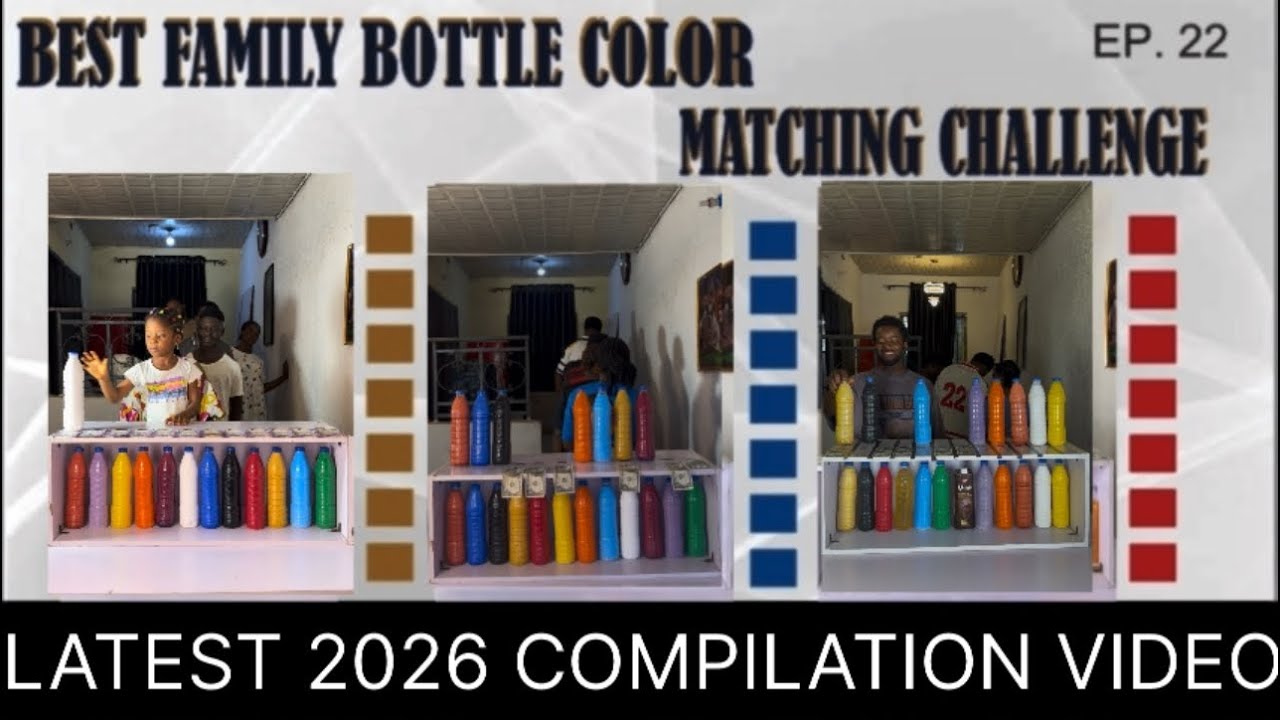 🆕 САМОЕ ЛУЧШЕЕ, ИНТЕРЕСНОЕ И ЗАБАВНОЕ СЕМЕЙНОЕ ИСПЫТАНИЕ НА ПОДБОР ЦВЕТА БУТЫЛОК - ВИДЕО-ПОДБОРКА
