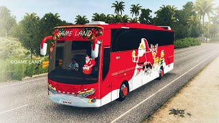 Bussid _ Bus mod new Christmas livery _ bus simulator Indonesia _bussid bus mod screenshot 5