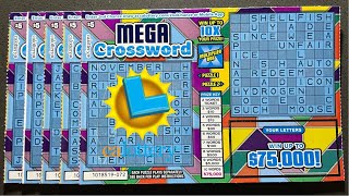 $75K PRIZE MEGA CROSSWORD SCRATCH OFF TICKETS 💰💰