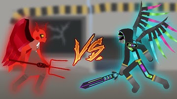 Devil Piggy vs Thanatos The Assassin long battle | Stick Nodes Animation
