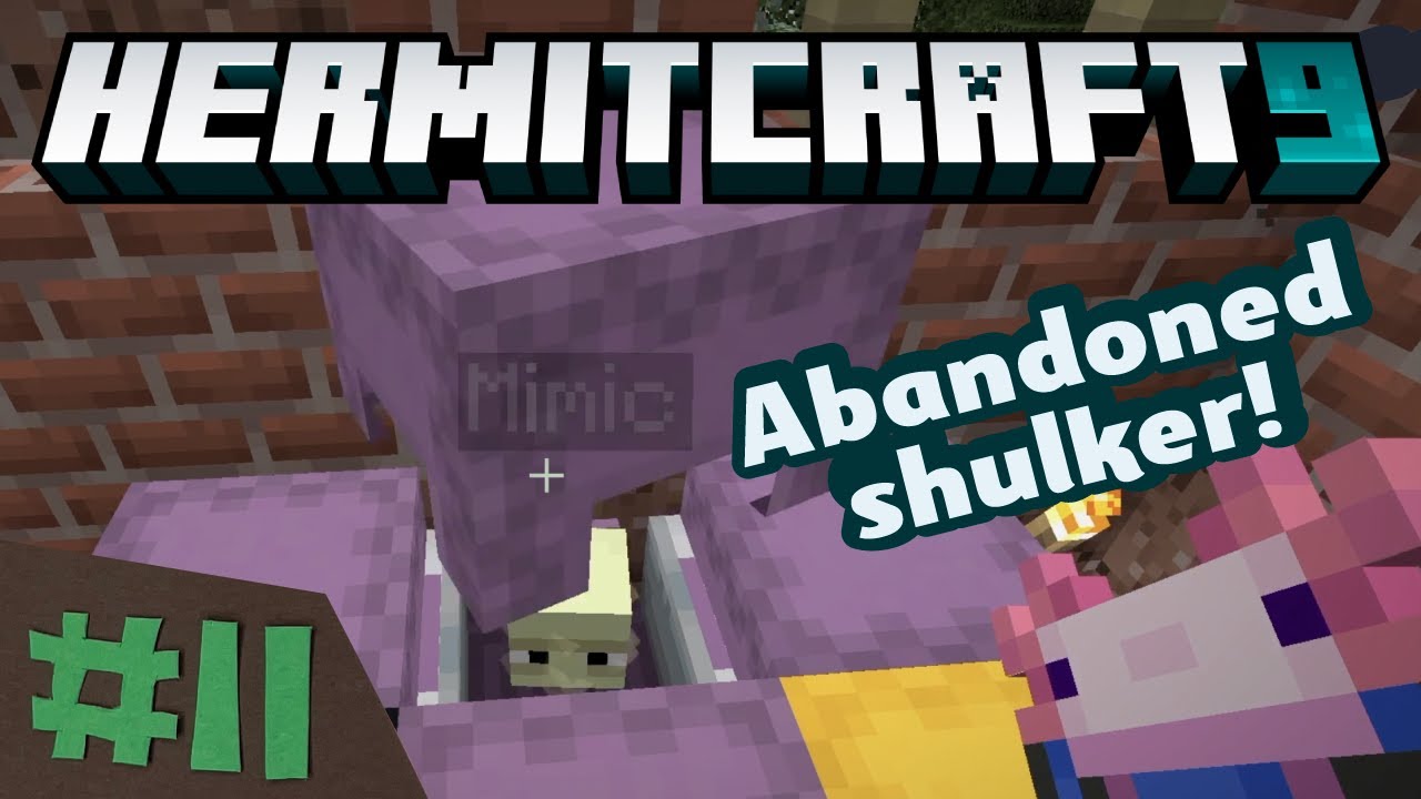 HermitCraft 9 ep 11: Abandoned shulker rescue! Help from Scar! Hurt by Cub! Megabase outline!