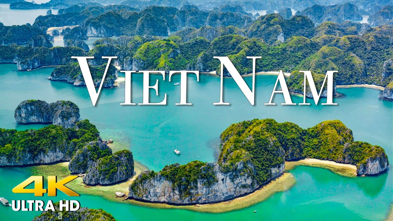 FLYING OVER VIETNAM 4K UHD Amazing Beautiful Nature Scenery  Relaxing Music   4K Video Ultra HD