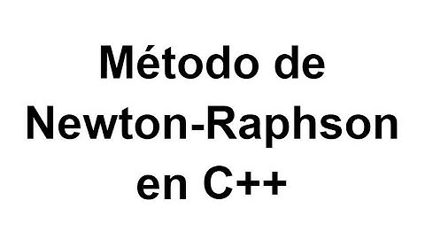 Metodo de Newton-Raphson en C++