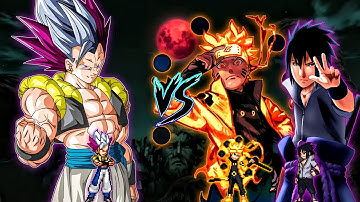 Gogeta Ultra Ego Instinct V2 (New) VS Naruto V3 (all form) & Sasuke Indra (OmHy) in Jump Force Mugen