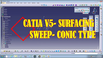 CATIA V5 CONIC SWEEP SURFACE (VOICE)