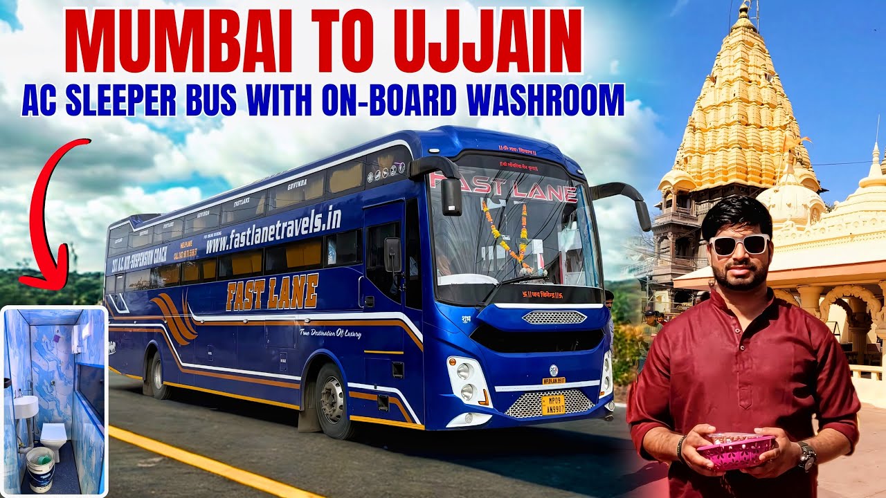 Mumbai To Ujjain Ac Sleeper Bus Journey with On-board Washroom | Fastlane Travels