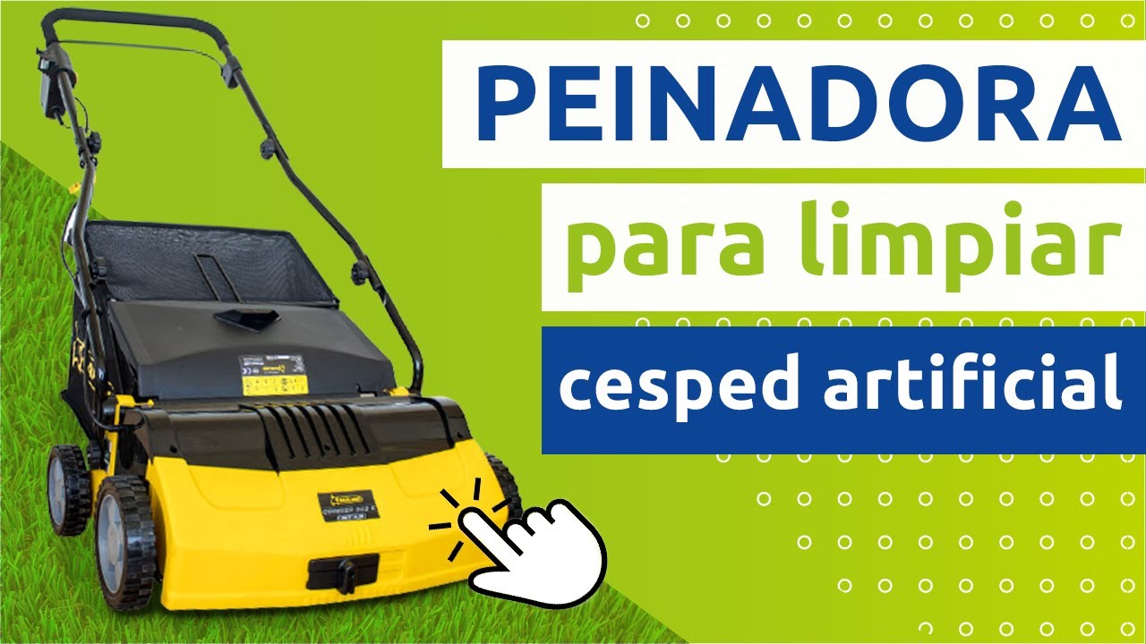 Peinadora de césped artificial: Barre y recoge hojas