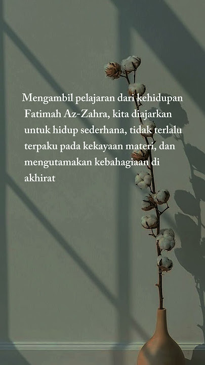 Kisah teladan Fatimah Az-Zahra #shorts #dakwah #storywa30detik