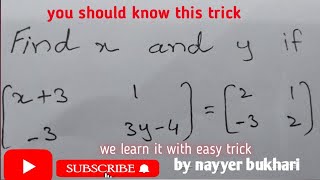 example of equal matrices| maths grade 11 ex. 3.1 @mathsstudents7403