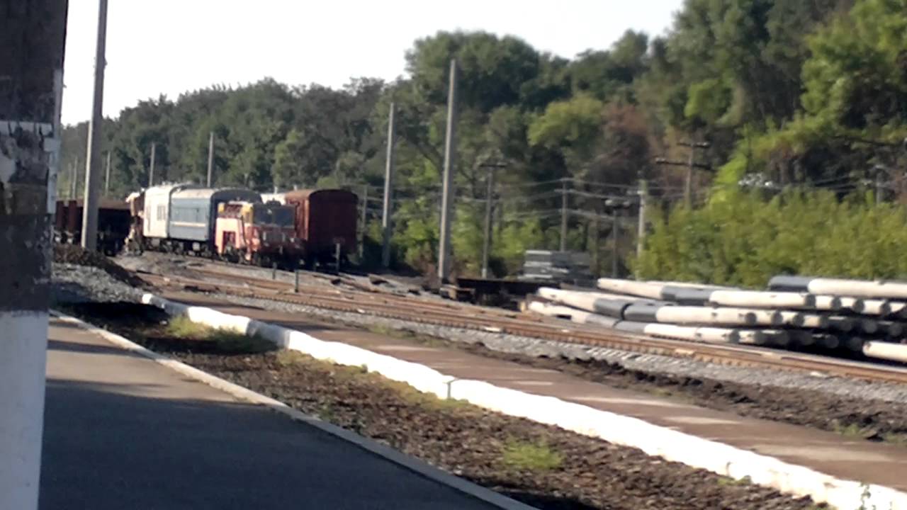 Электрификация участка Полтава - Кременчуг - YouTube