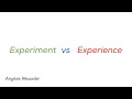 Experiment vs experience bac anglais fra
