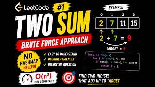 Detailed LeetCode #1 Two Sum | C++ | Brute Force Solution Explained | Easy for Beginners Details