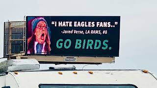 🤣 Classic Philadelphia Eagles Fans with Billboard Making Fun of Rams Jared Verse Profile
