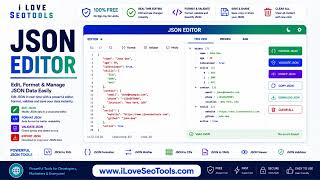 🛠️ Free JSON Editor – Edit & Manage JSON Data Online | iLoveSEOTools
