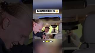 Thumbnail for HAALAND HIDES BEHIND FAN! 😂 #shorts