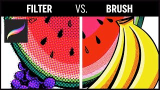 How to use HALFTONES in Procreate - Filter vs. Brush screenshot 5