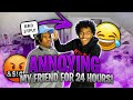BEING ANNOYING AROUND MY LITTLE BROTHER CHEFBOYTY FOR 24 HOURS😡🤣 | *EXTREMELY FUNNY*