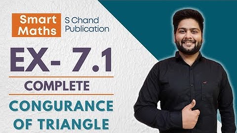 Smart Maths Class 7, Chapter-7 | Ex- 7.1 |Congruence  of Triangles| Anita Sharma and Dr K P Chinda
