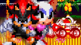 Sonic 2 Shadow & Rouge Sonic Hacks Gameplay