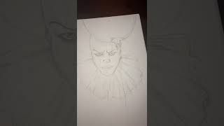 Day 6 of Halloween drawings Pennywise from IT