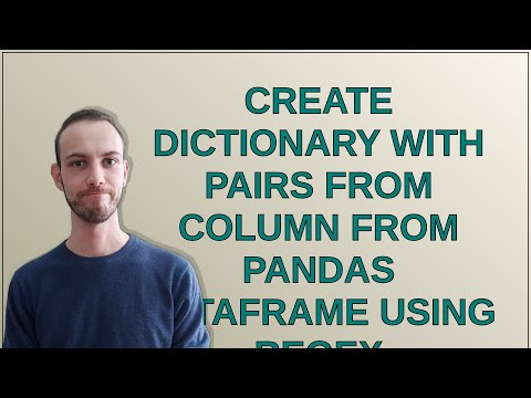 Create dictionary with pairs from column from pandas dataframe using regex