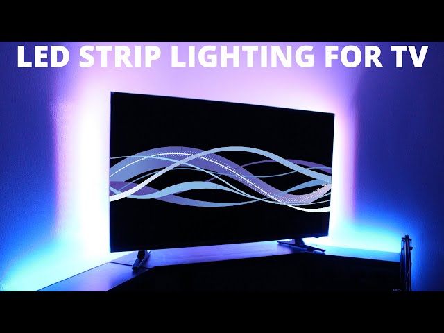 How To Install LED Light Strips Behind My TV Strip Light Installation) Govee LED Strip Lights - YouTube