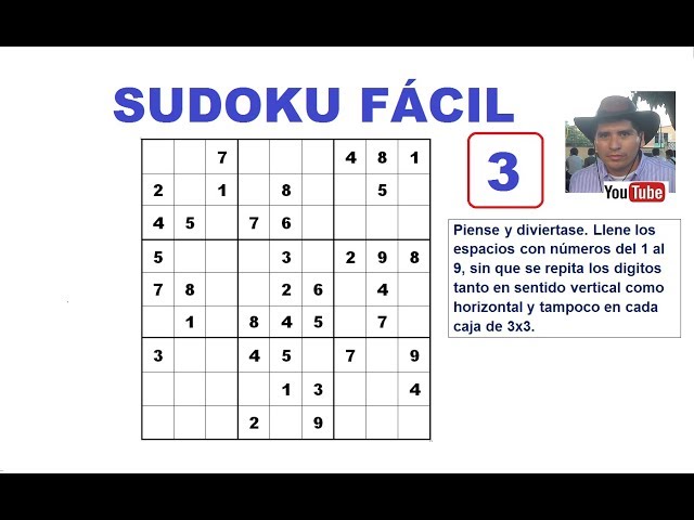 Sudoku nivel fácil para relajarse con los números