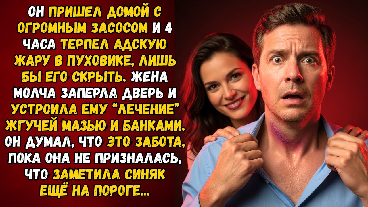 МУЖ ПРЯТАЛ ЗАСОС ПОД ШАРФОМ, НО ЖЕНА УСТРОИЛА ЕМУ АД! 😱