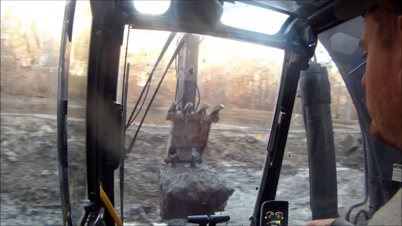Excavator Moving Liquid Mud