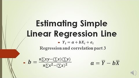 Estimating Simple Linear Regression Model|Line|: in urdu: Hindi :Regression and correlation  part 3