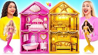 Строим Удивительный Кукольный Домик | Золотая vs Розовая Русалка от Multi DO Girls