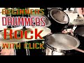 Easy and basic rock backing track  100 bpm drumless with click