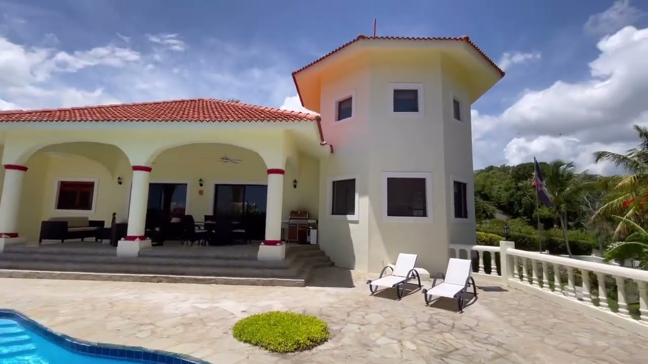 Tropical Home for Sale in Sosua, Exclusive Gated Community, Panorama Village, Ocean Views - SOLD