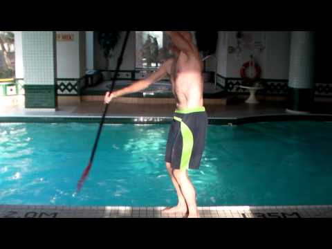 Mike Fekete SUP Winter Training-Pool Paddling