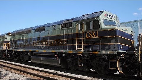 CSX OCS Train with newly painted F40s! Jacksonville, FL