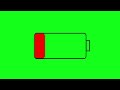 Battery Low Green Screen Animation