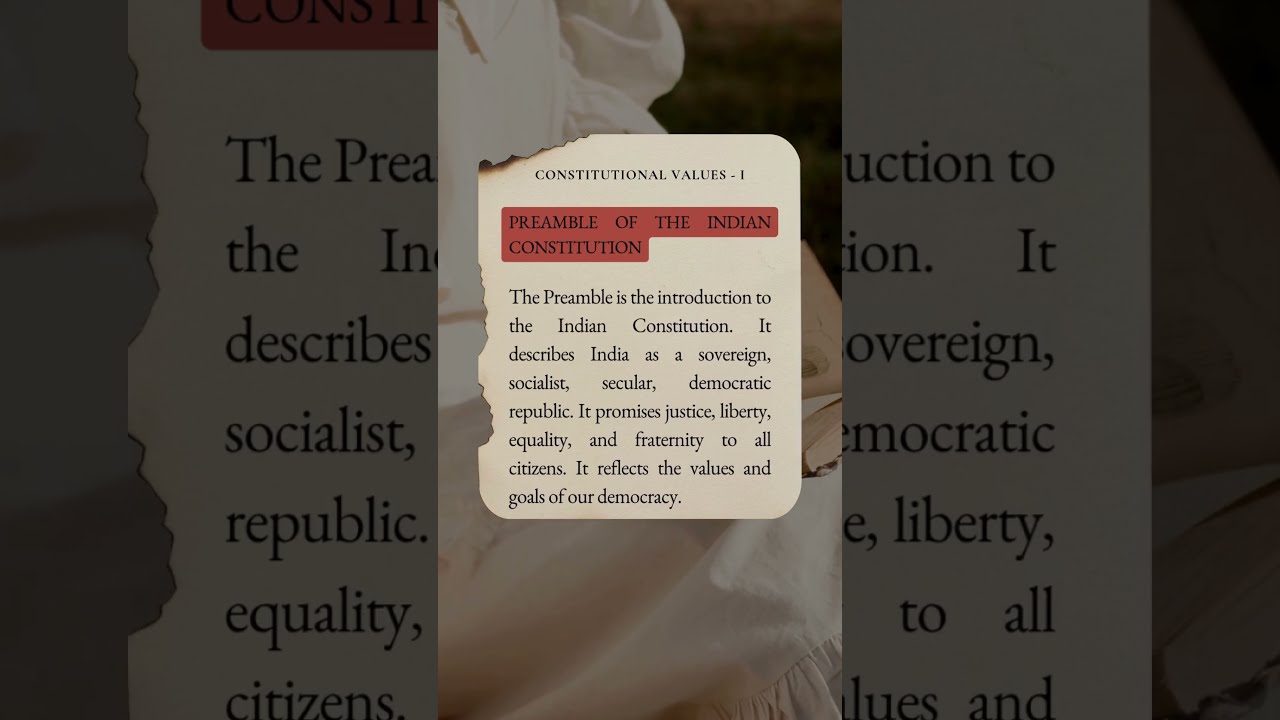 Preamble of the Indian constitution..