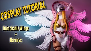How to Make Huge Detachable Angel Wings | Angewomon Digimon Cosplay Tutorial for Wings & Harness