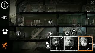 helping wounded person and trading for stuff (This War Of Mine) Android Gameplay screenshot 2