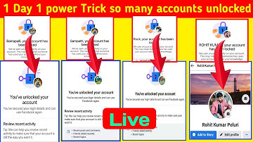 🔥🔥Back to Back Unlocked Locked Facebook Account | Facebook Account Locked How to Unlock Without ID 😱