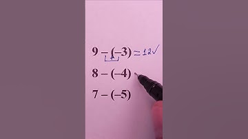 The Secret of Two Minus Signs! #mathtrick #mathematics #mathematica #maths #mathstricks #education
