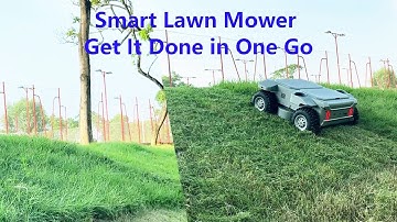 Apollo Turfstorm Smart Lawn Mower Tackles Thick Grass & Slopes! Effortless Full-Auto Cutting