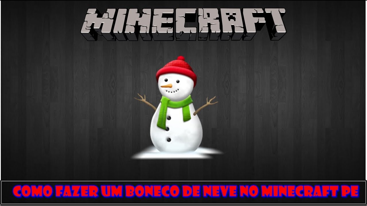 Como fazer um boneco de neve no Minecraft PE !!! - YouTube